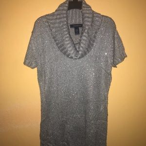 Ashley Stewart sliver sequin knit sweater